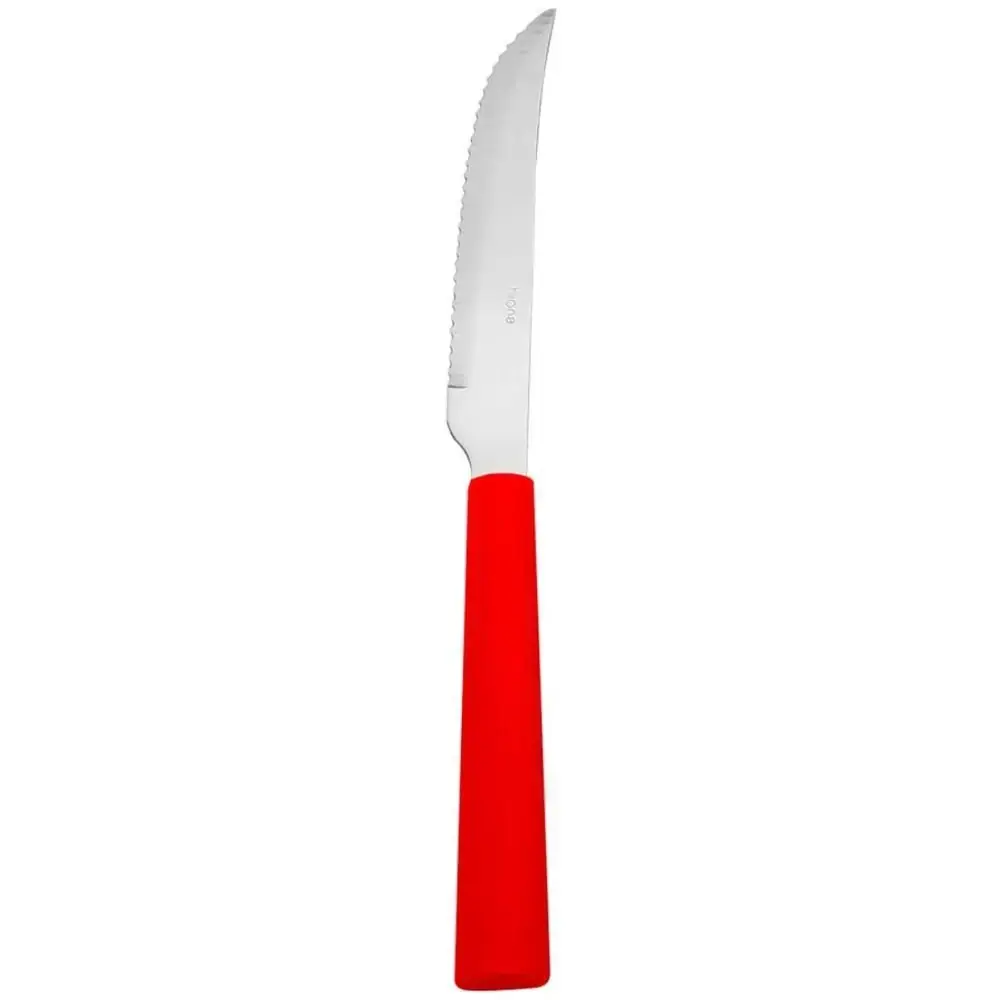 Conjunto de 6 Facas de Carne Vermelho Intenso