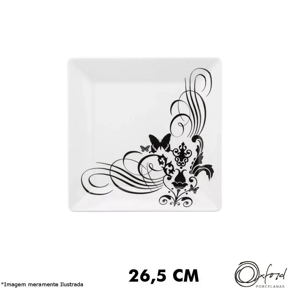 Pratos Rasos 26x26cm Tatoo Oxford