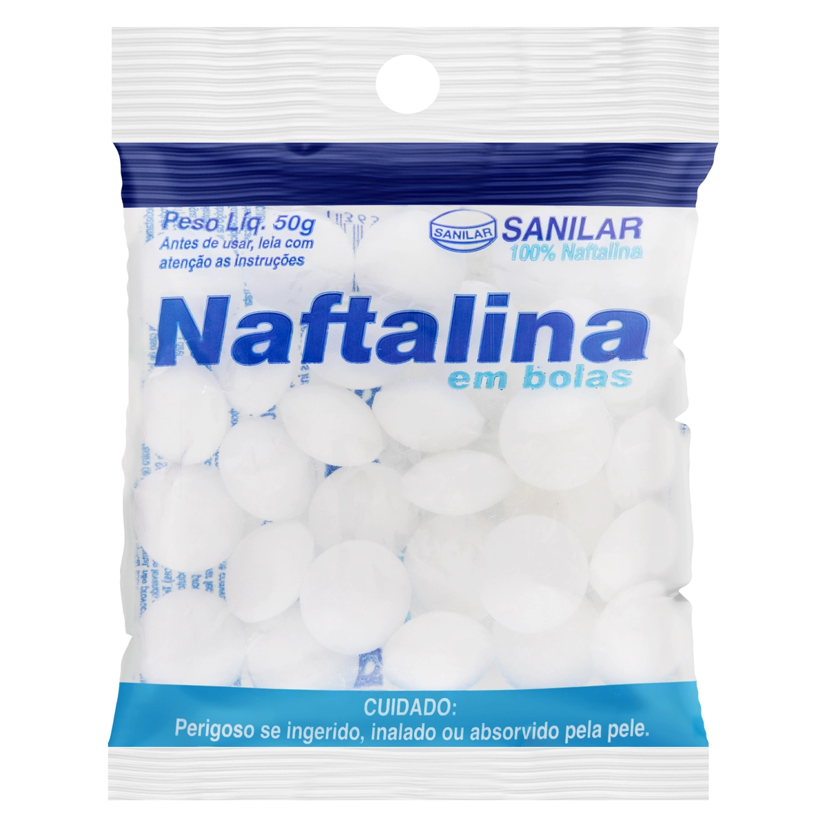 Naftalina Em Bolas Sanilar Pacote 50g