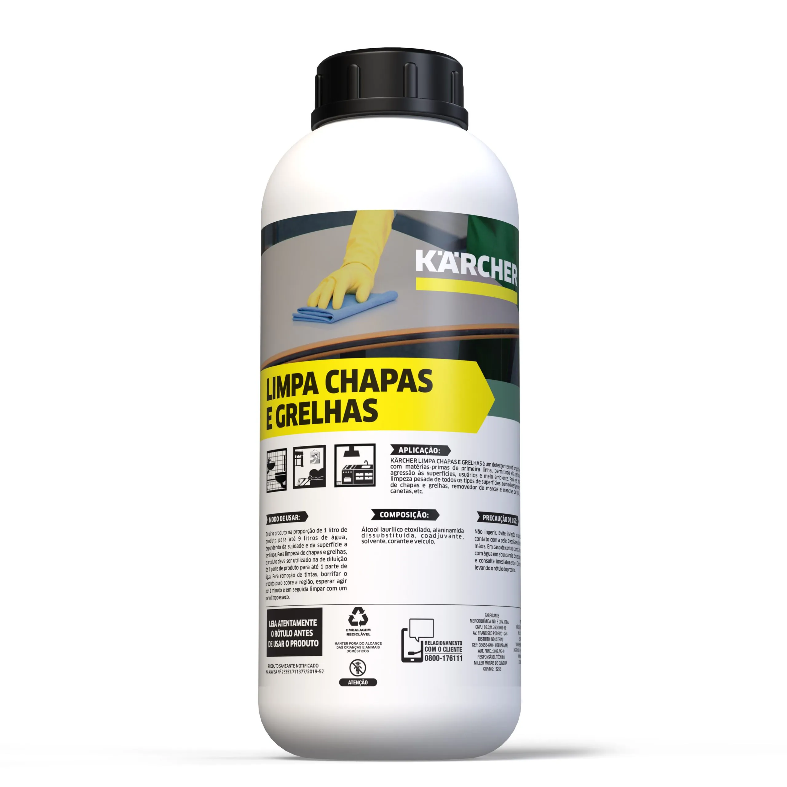 Detergente Limpa Chapas E Grelhas Kärcher - 1 Litro