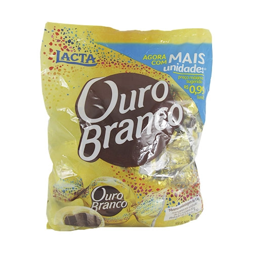 Bombom Wafer Lacta Ouro Branco Pacote 1kg