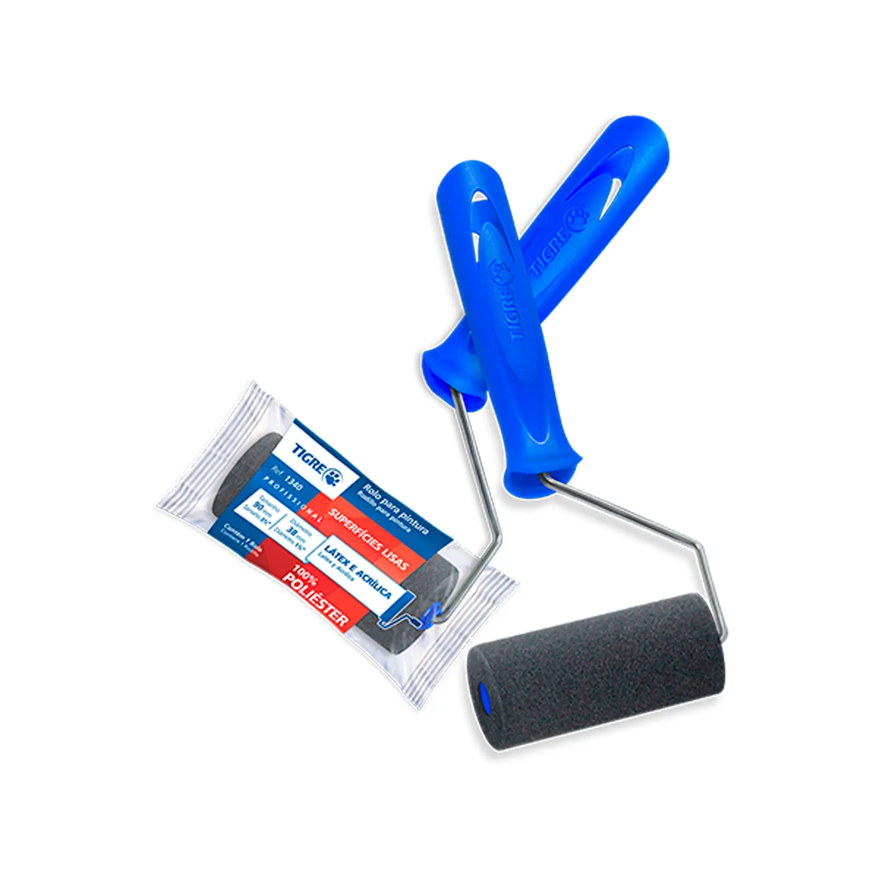 Jota Reis Rolo Poliester Tigre 90mm 1unidade
