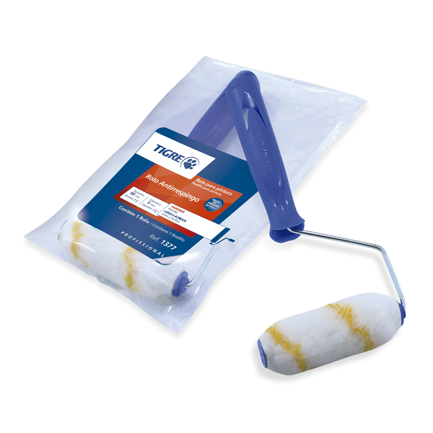 Rolo de Lã Antirrespingo Econômico 9cm 1377 Tigre