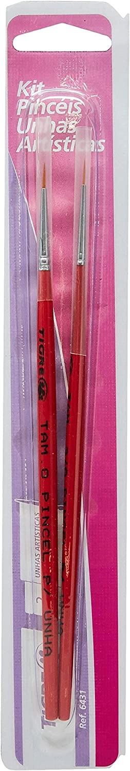 Kit Pincel Unha C/2 Ref.6431 Atacado Ind Unid Tigre