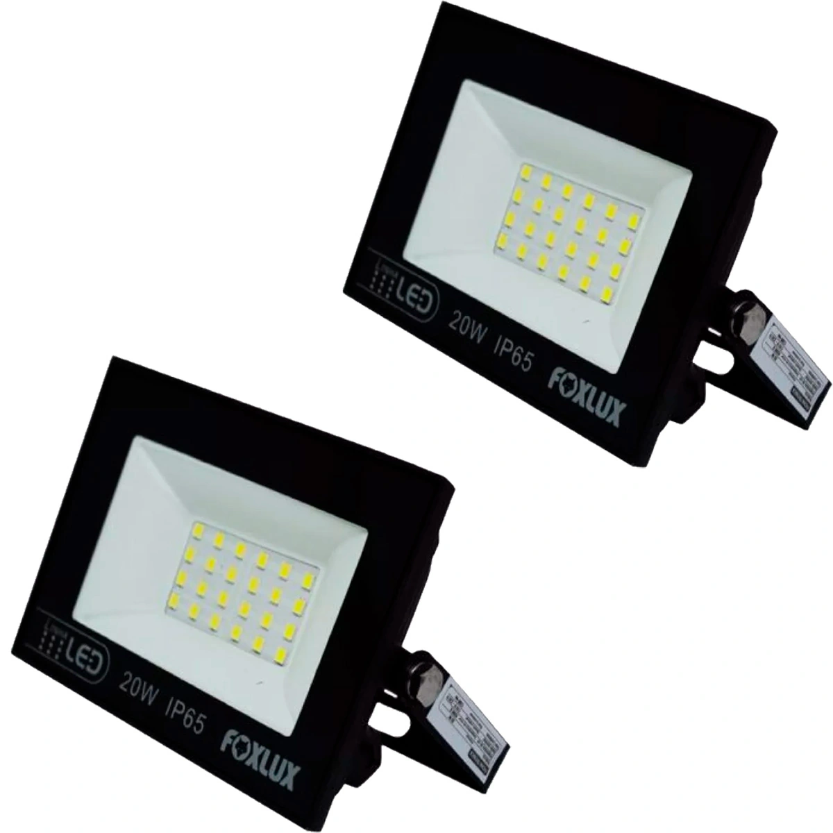 Kit 2 Refletor Led Foxlux 20w Luz Verde Bivolt