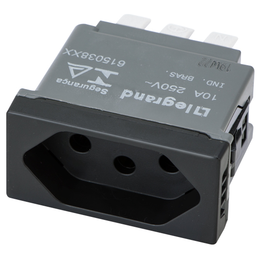 Módulo Tomada 20a - Preta - Pial Plus +