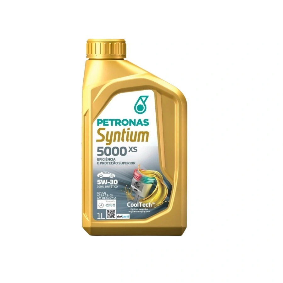 Óleo de Motor 5W30 Syntium 5000 Xs Dexos II Api Sn 1 Litro - PETRONAS 70660E19BR
