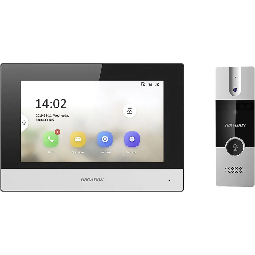 Video Porteiro Hibrido Hikvision Ds-kis302-p Interfone Wi-fi