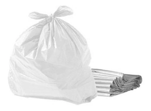 200 Sacos P/ Lixo De 100l Branco Leitoso 75x95x0,10 (2pct) Branco