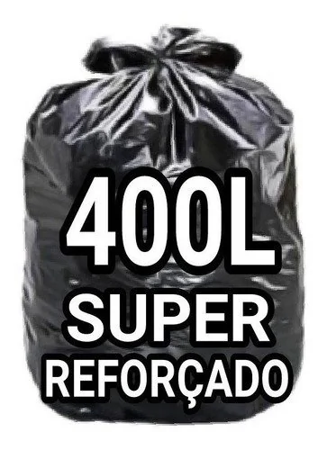 Sacos De Lixo 400 Litros Super Reforçado 100un