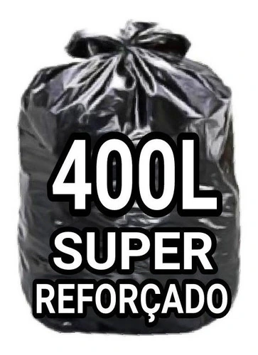 Sacos De Lixo 400 Litros Super Reforçado 100un