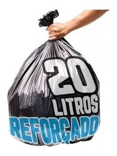 Saco De Lixo 20 Litros 100un Preto Reforçado Mega
