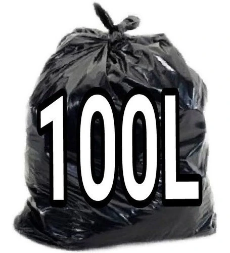 Saco De Lixo 100 Litros Reforçado 100 Unidades Fabricante Preto
