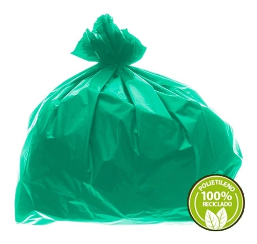Saco De Lixo Super Leve 100l Verde 0,02mm 100un