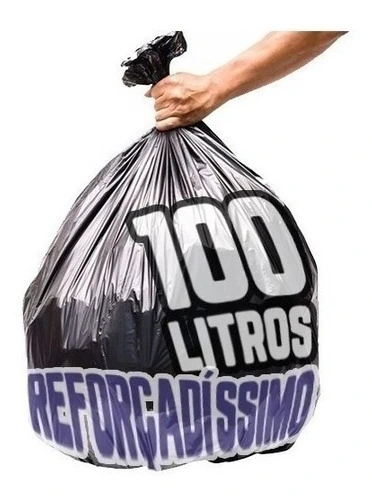 Saco De Lixo 100 Litros 100un Preto Reforçadíssimo