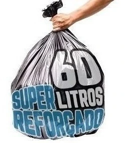 Saco De Lixo 60 Litros Boca Larga Super Reforçado Com 5kg
