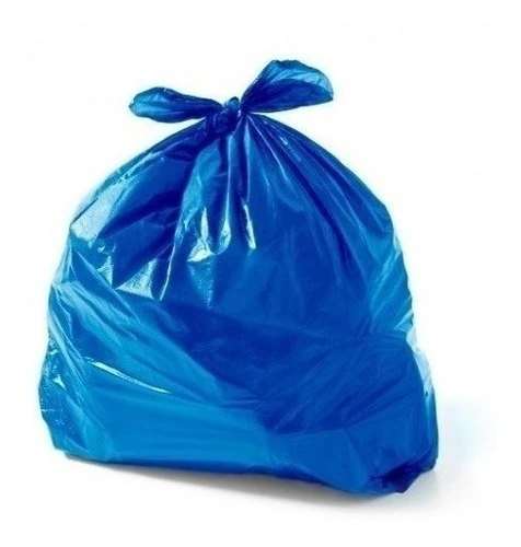 Saco Para Lixo 60 Litros Azul Pacote Com 50un