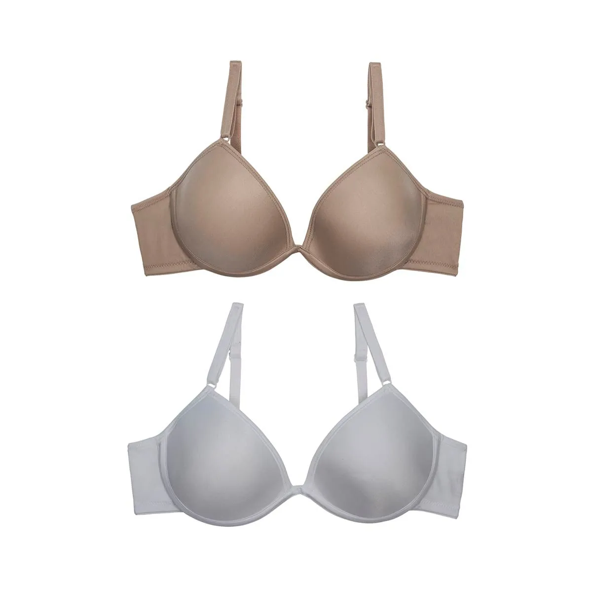 kit de Sutiãs Duo com Bojo Mousse e Branco 44 DelRio