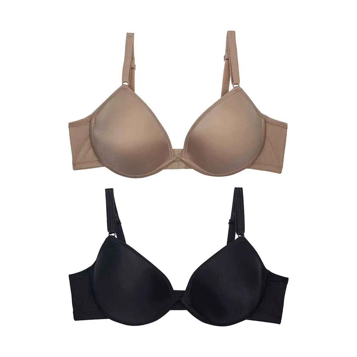 kit de Sutiãs Duo com Bojo Mousse e Preto 46 DelRio