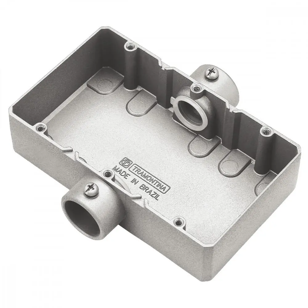 Condulete Triplo 3/4" Tipo "ct" - Sem Tampa / Sem Rosca / Com Pintura Eletrostática A Pó