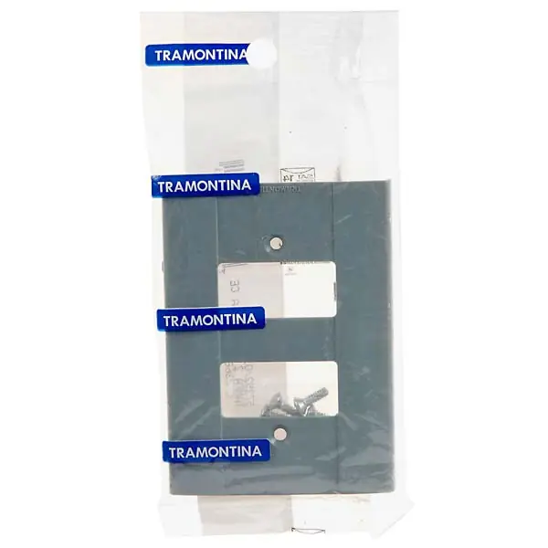 Tampa para Conduletes 4x2 2Postos Preto PVC Tramontina