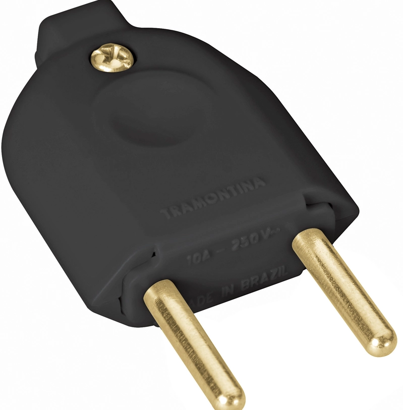 57403/102 Plug Macho 2p Pt 10a/250v Tramontina