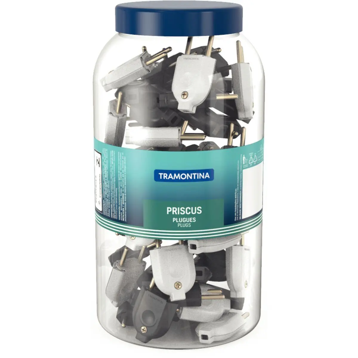 Plug Tramontina Macho Pretobranco