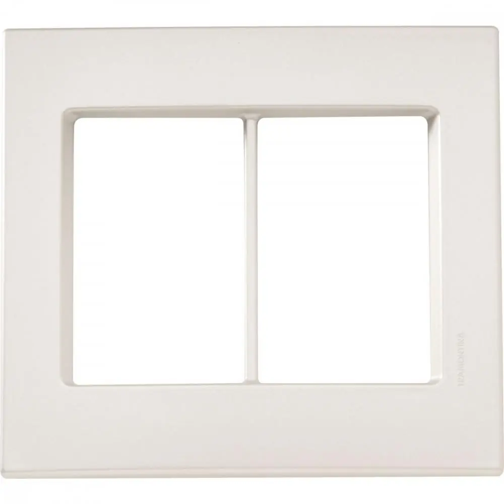 Placa 6 Postos 4x4 Tramontina Izyflat Branco Pérola