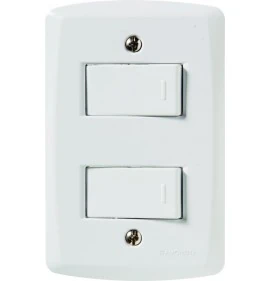 Conjunto Montado Lux 4x2 2 Interruptores Simples 10a ...