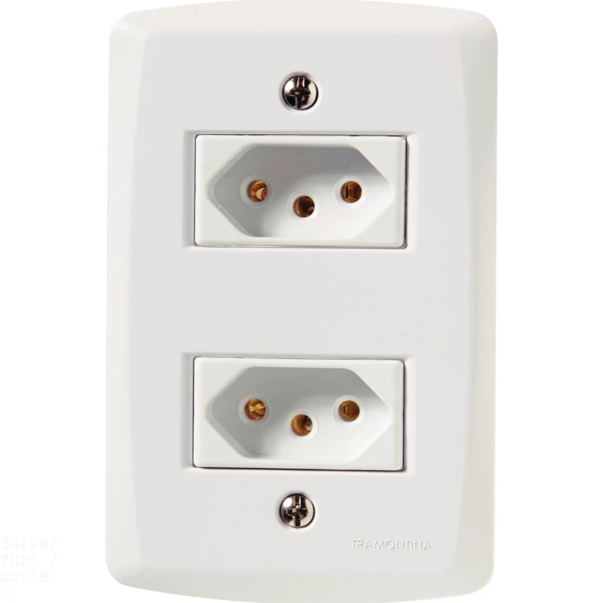 Tomada Dupla 4x2 2 2p T Nbr 10a 250v 57145/065 Branca