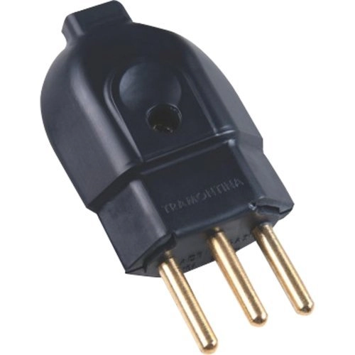 Plug Macho 3p 10a 250v Preto