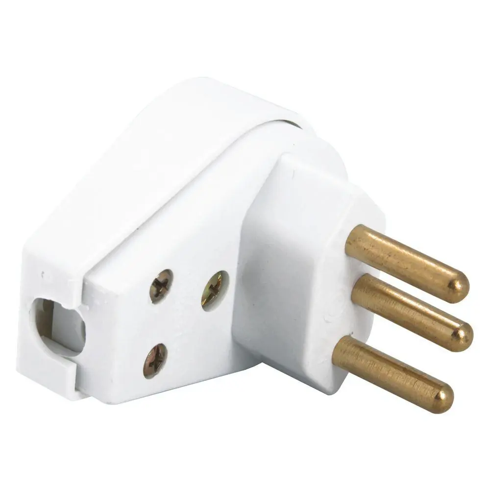 Plugue Angular 2pt 10a 250v Branco