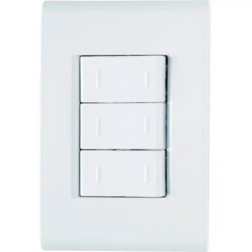 Cj Interruptor Triplo Paralelo 4x2  - Tramontina Liz -  Tlz57170/078br