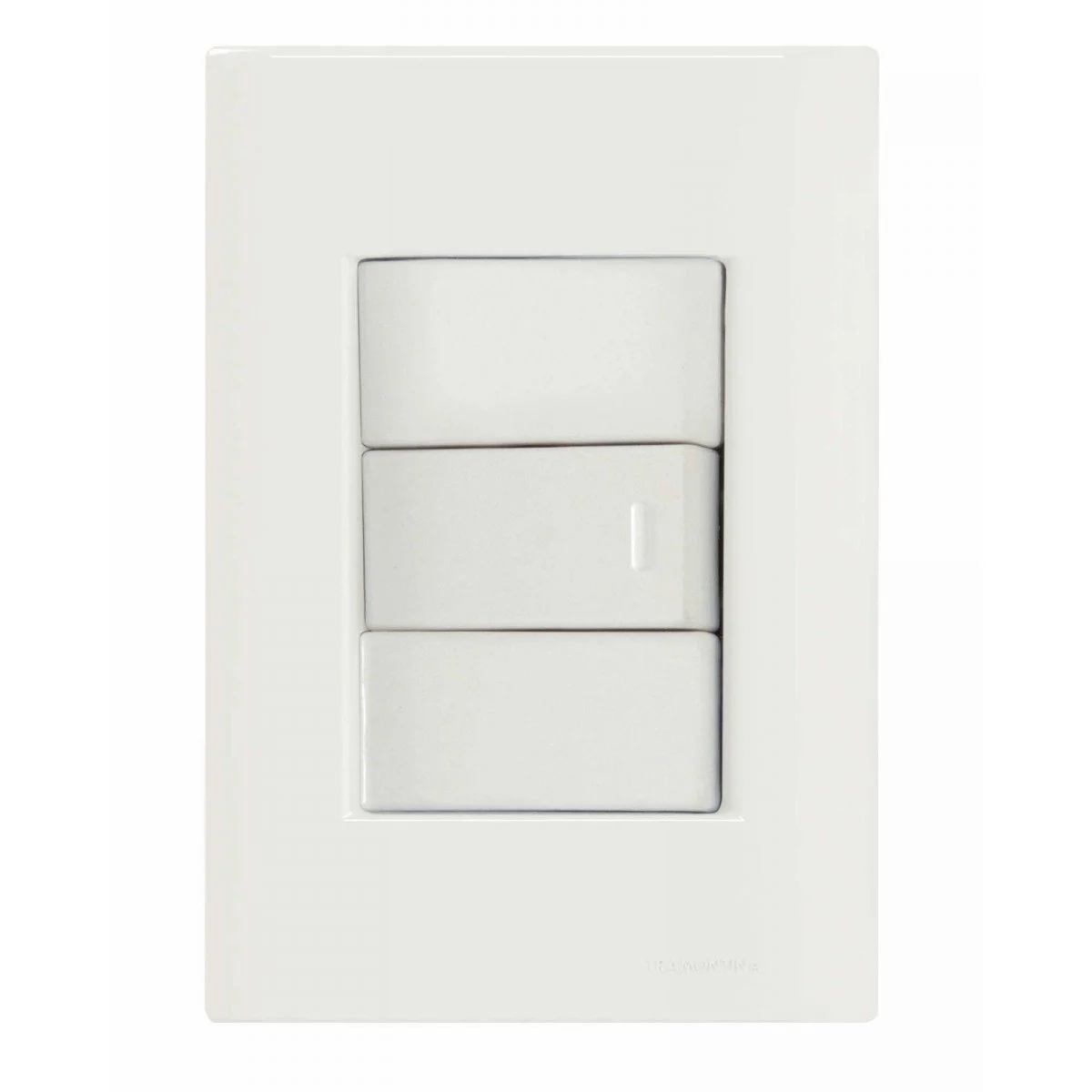 Conjunto 4x2 Com 1 Interruptor Bipolar 10 A 250 V Tramontina Giz Branco Tramontina