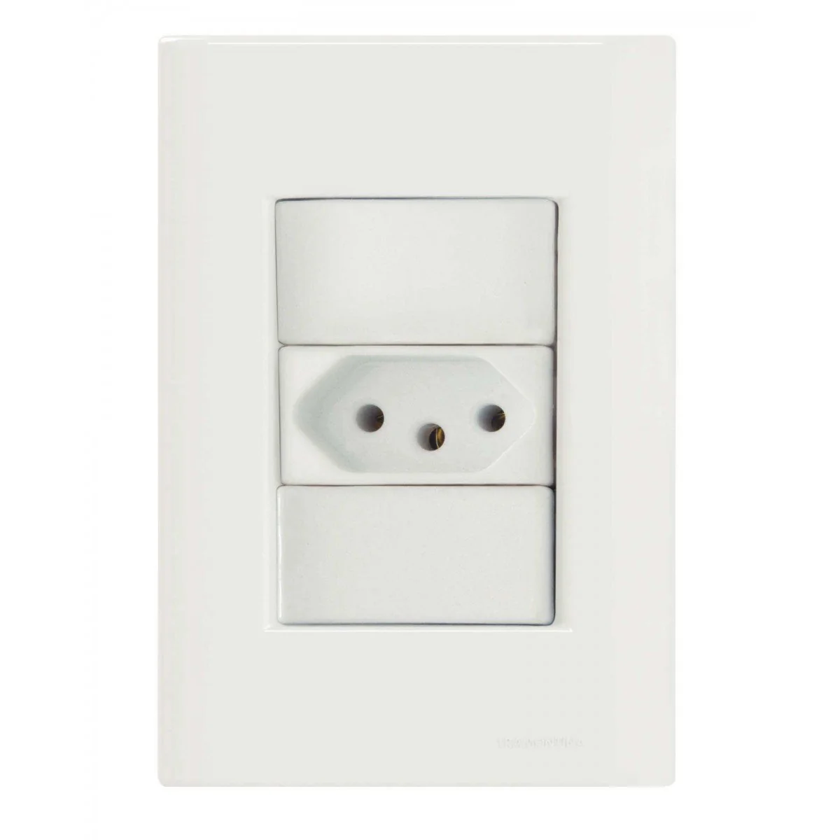 Conjunto 4x2 Com 1 Tomada 2p+t 10 A 250 V Tramontina Giz Branco Tramontina