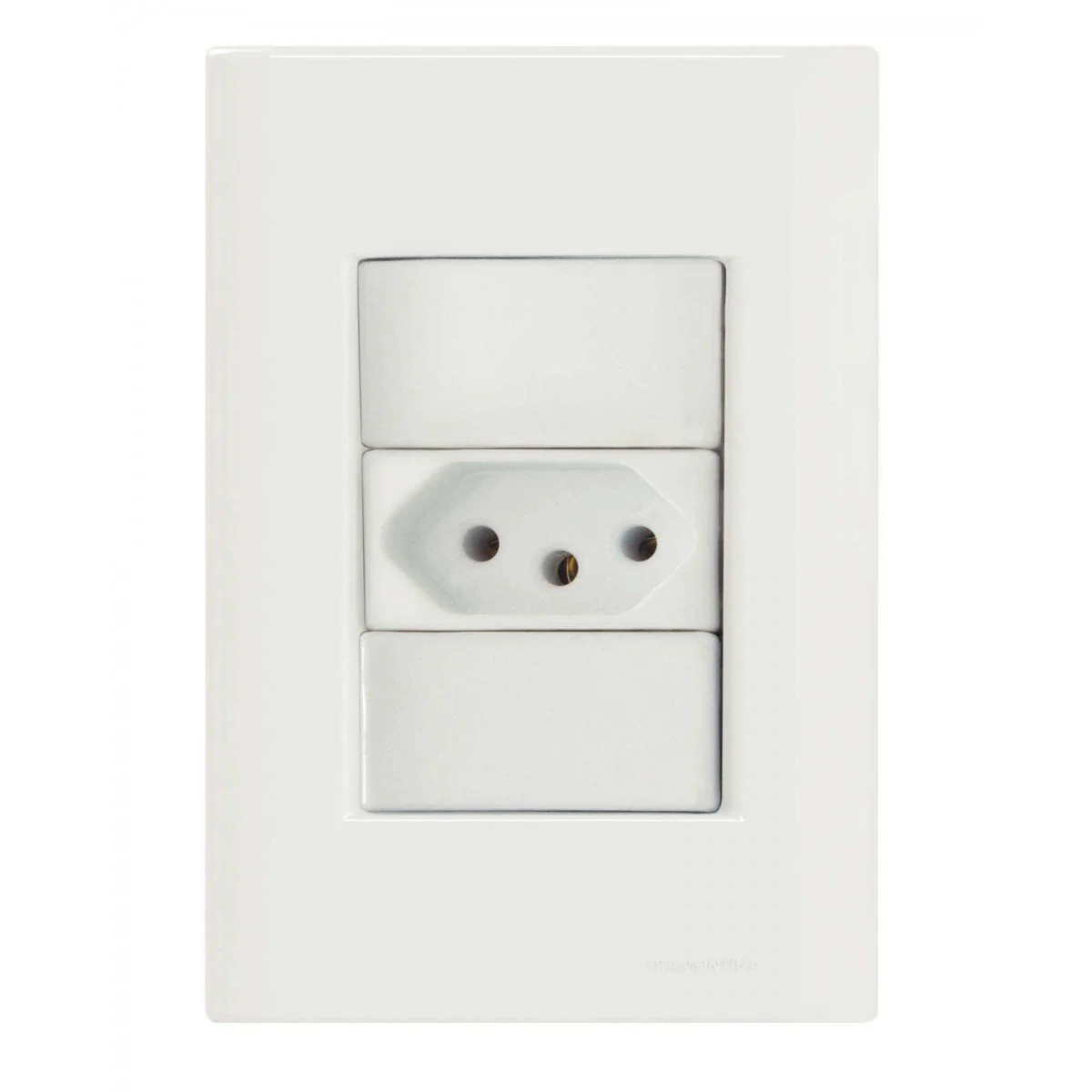 Conjunto 4x2 Com 1 Tomada 2p+t 20 A 250 V Tramontina Giz Branco Tramontina
