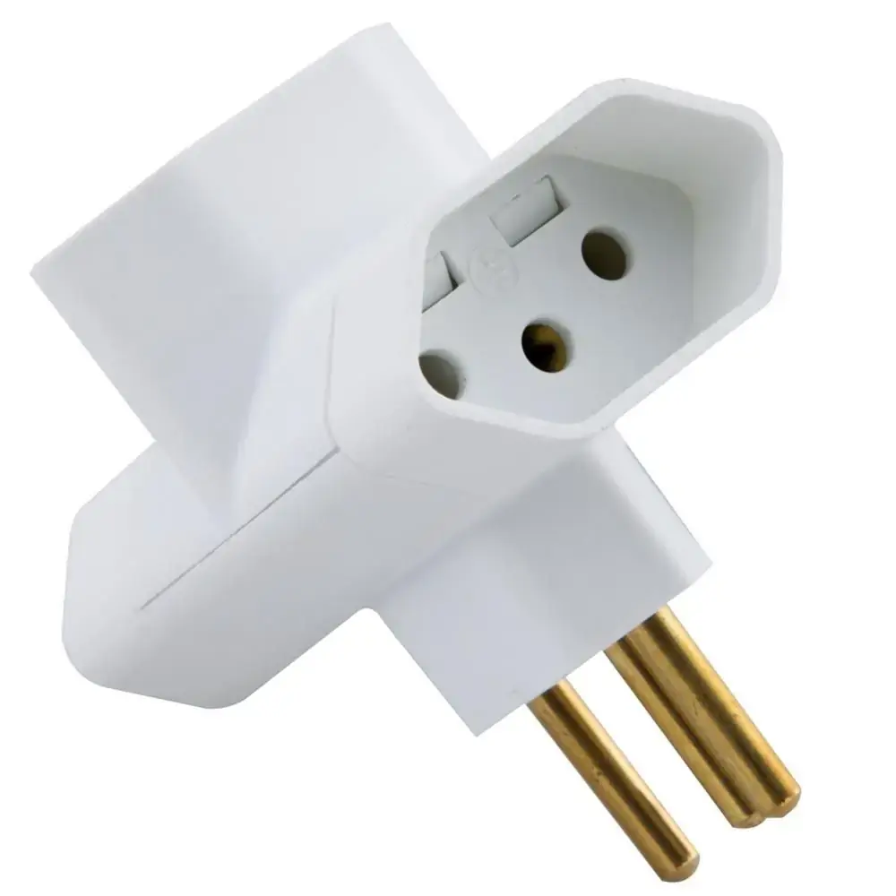 Plugue T 3 Pinos Branco Tramontina