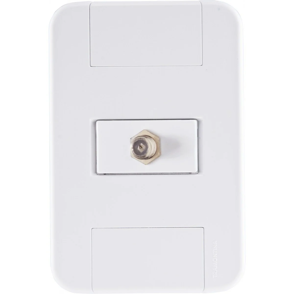 Conjunto 4x2 Com 1 Tomada Tv/sat Coaxial Tramontina Tablet Branco Tramontina