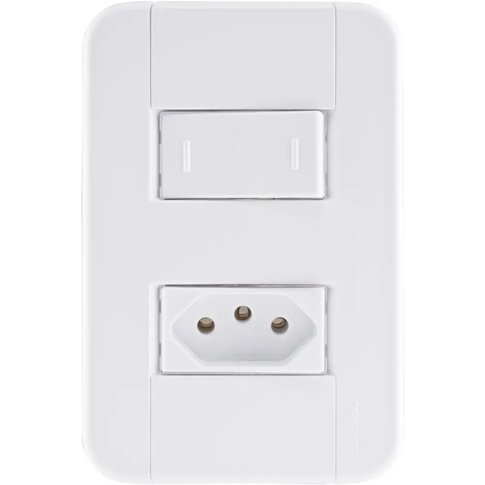 Conjunto 4x2 1 Interruptor Paralelo 10a 250v 2p+t 10a 250v