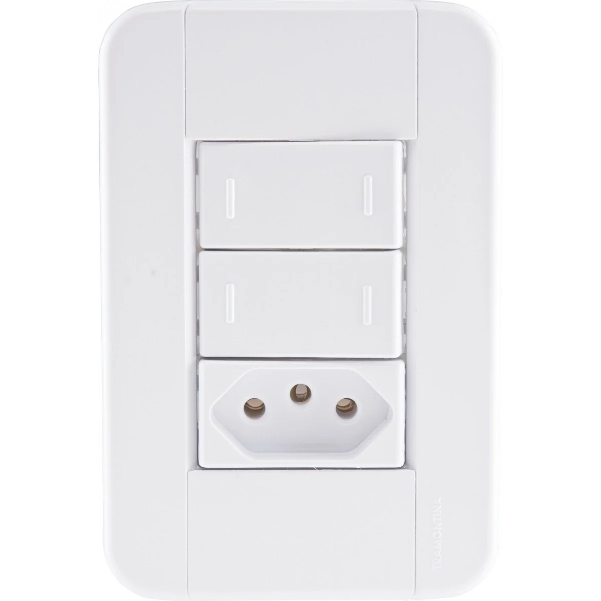 Conjunto 4x2 Com 2 Interruptores Paralelos 10 A 250 V E 1 Tomada 2p+t 20 A 250 V Tramontina Tablet B Tramontina