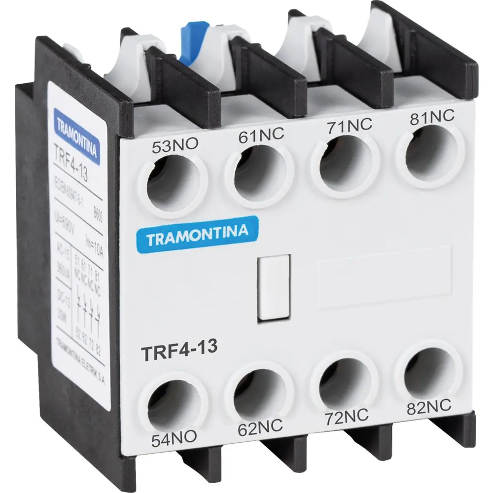 Contato Auxiliar Frontal Para Contator Tramontina Trf4-13 1na+3nf