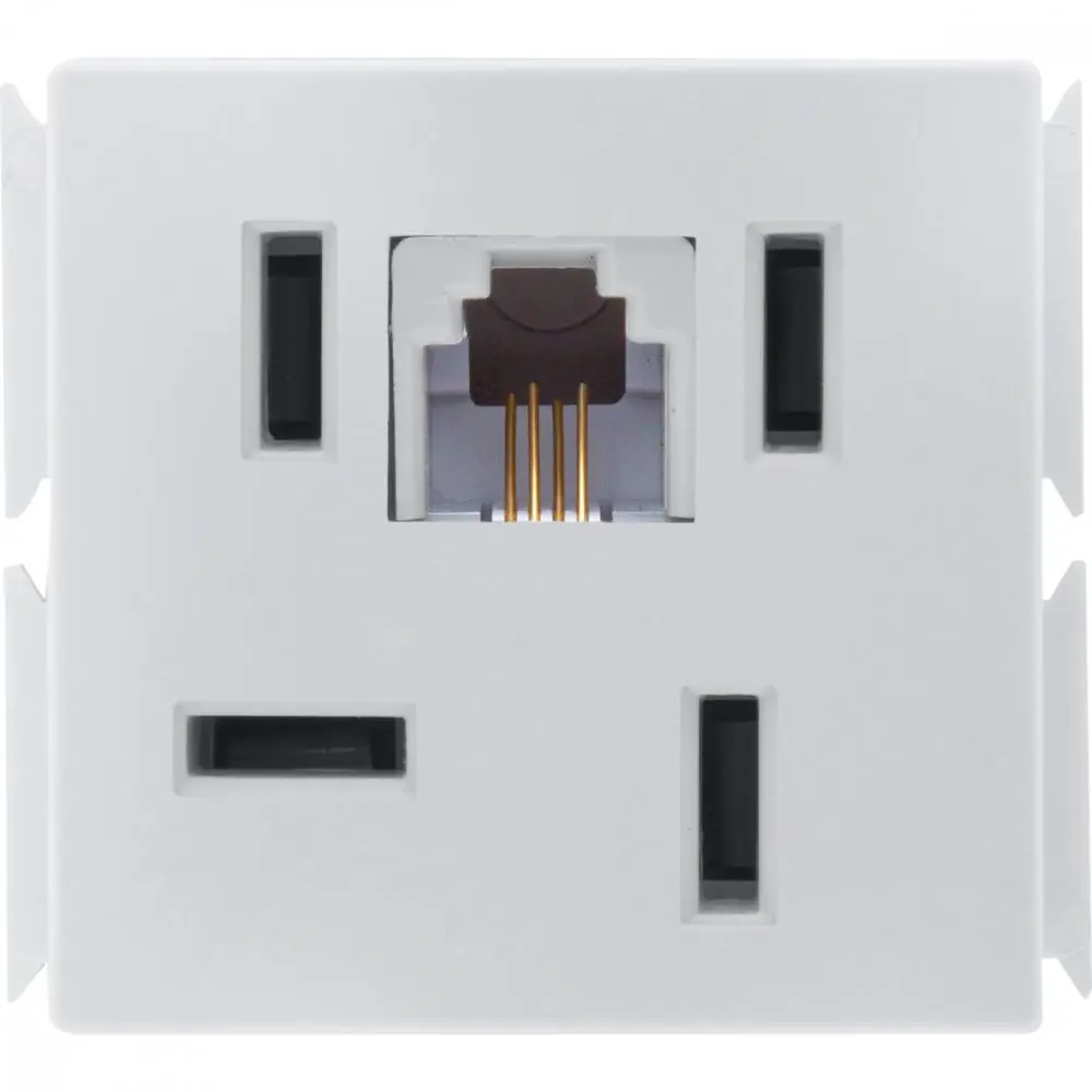 Módulo Para Tomada De Telefone 4p E Rj11 Tramontina Aria Branco