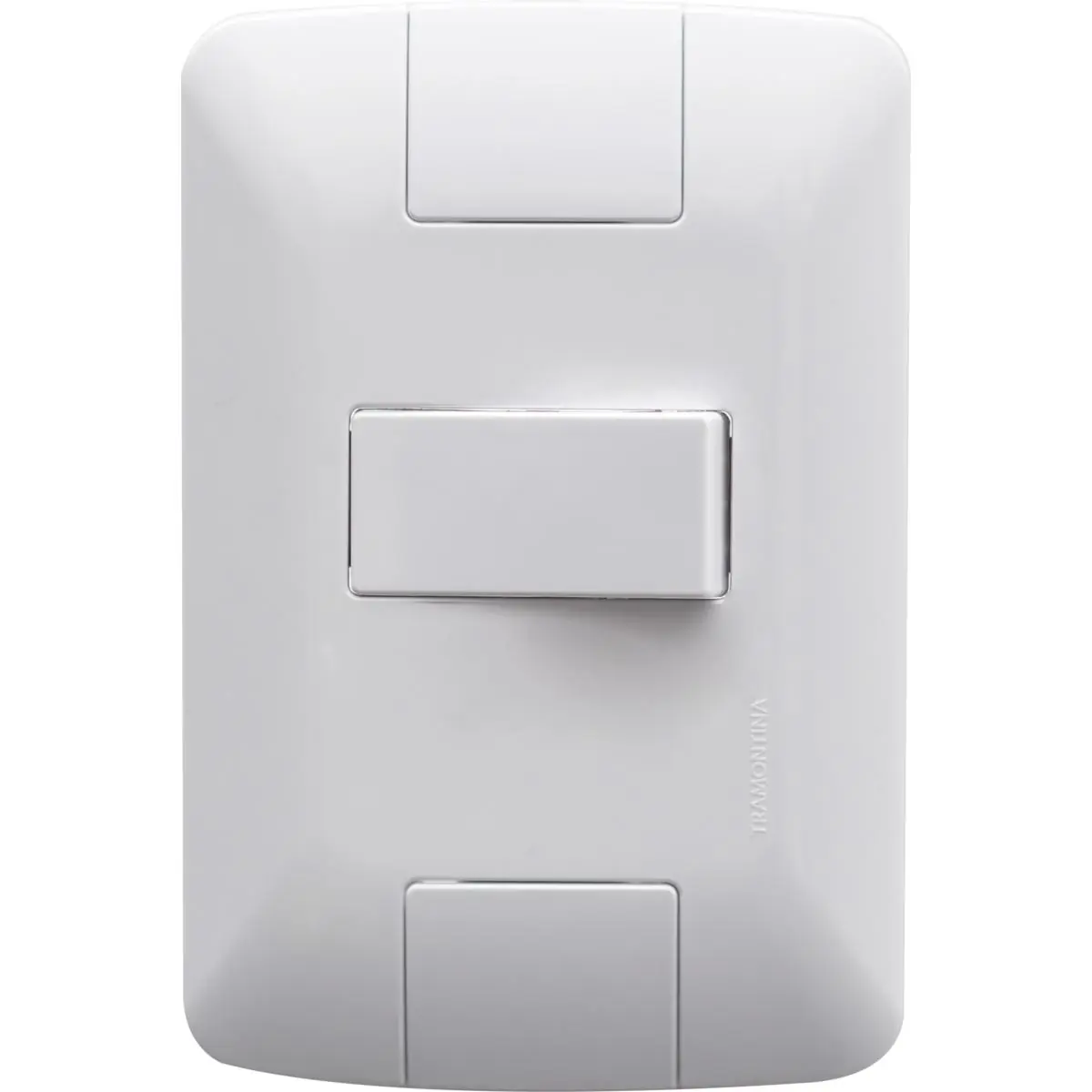 Conjunto 4x2 Com 1 Interruptor Simples Horizontal Tramontina Aria 6 A 250 V Branco
