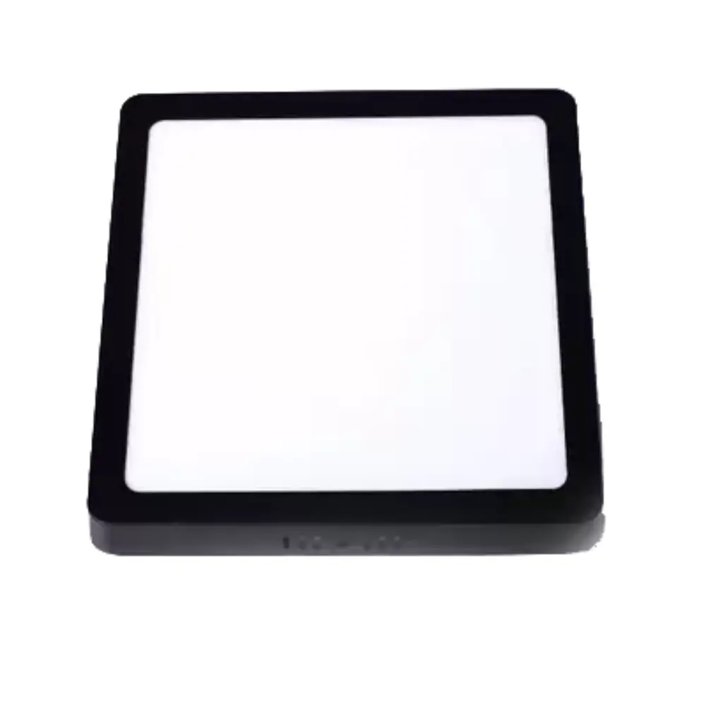 Painel Plafon Quadrado Sobrepor Preta Tramontina Branca Fria 6500k - 18w