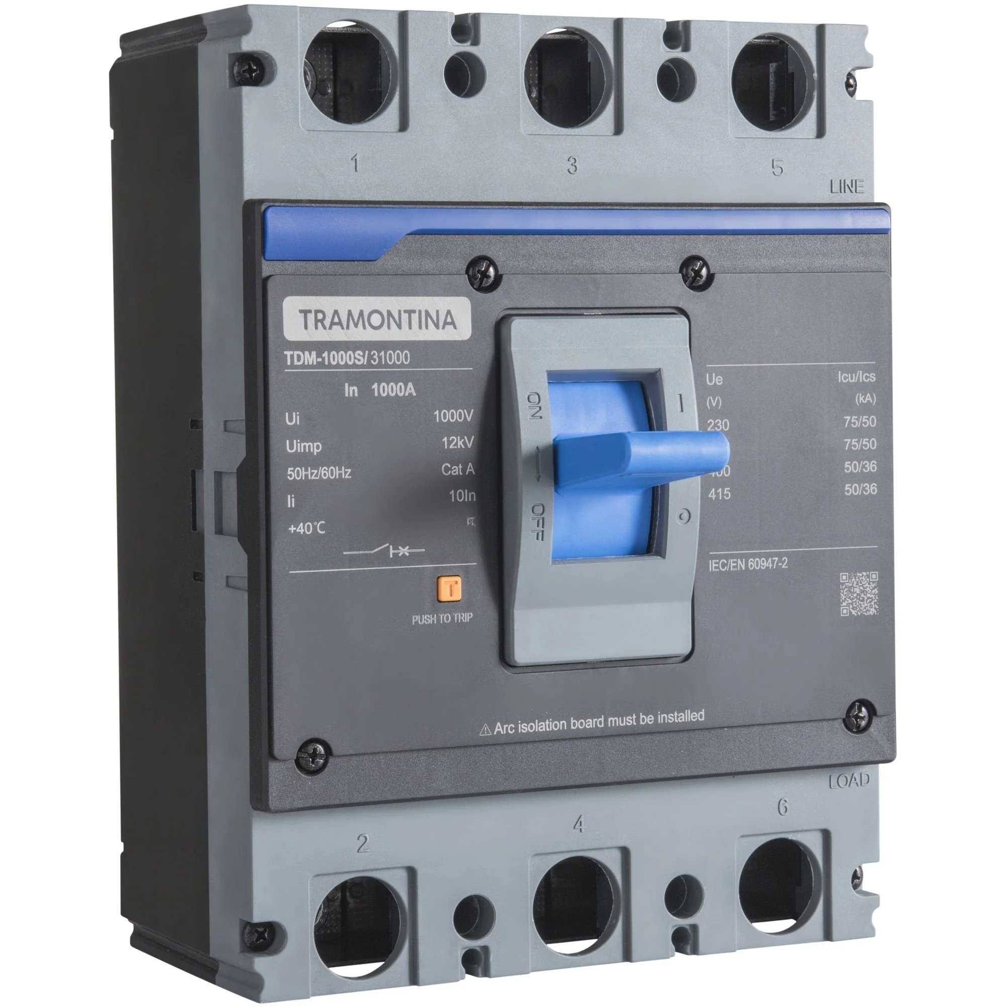 Caixa Moldada Tdm-1000s 31000 3p 1000a 75ka Tramontina
