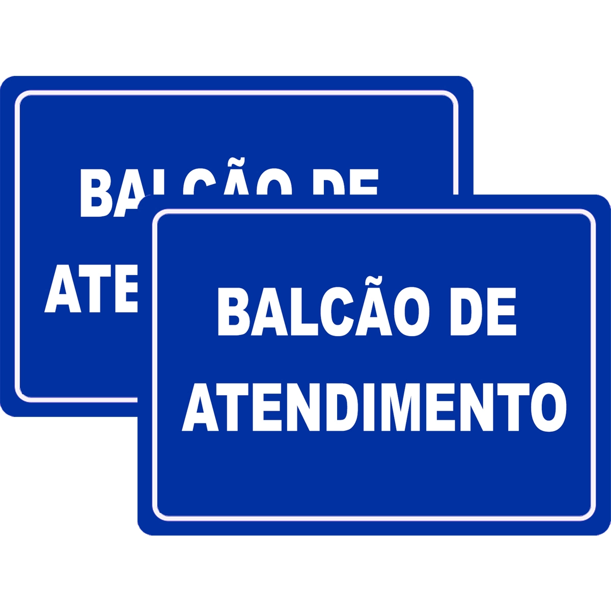 Kit 2 Placa Aviso Balcão De Atendimento 30cmx20cm Pvc