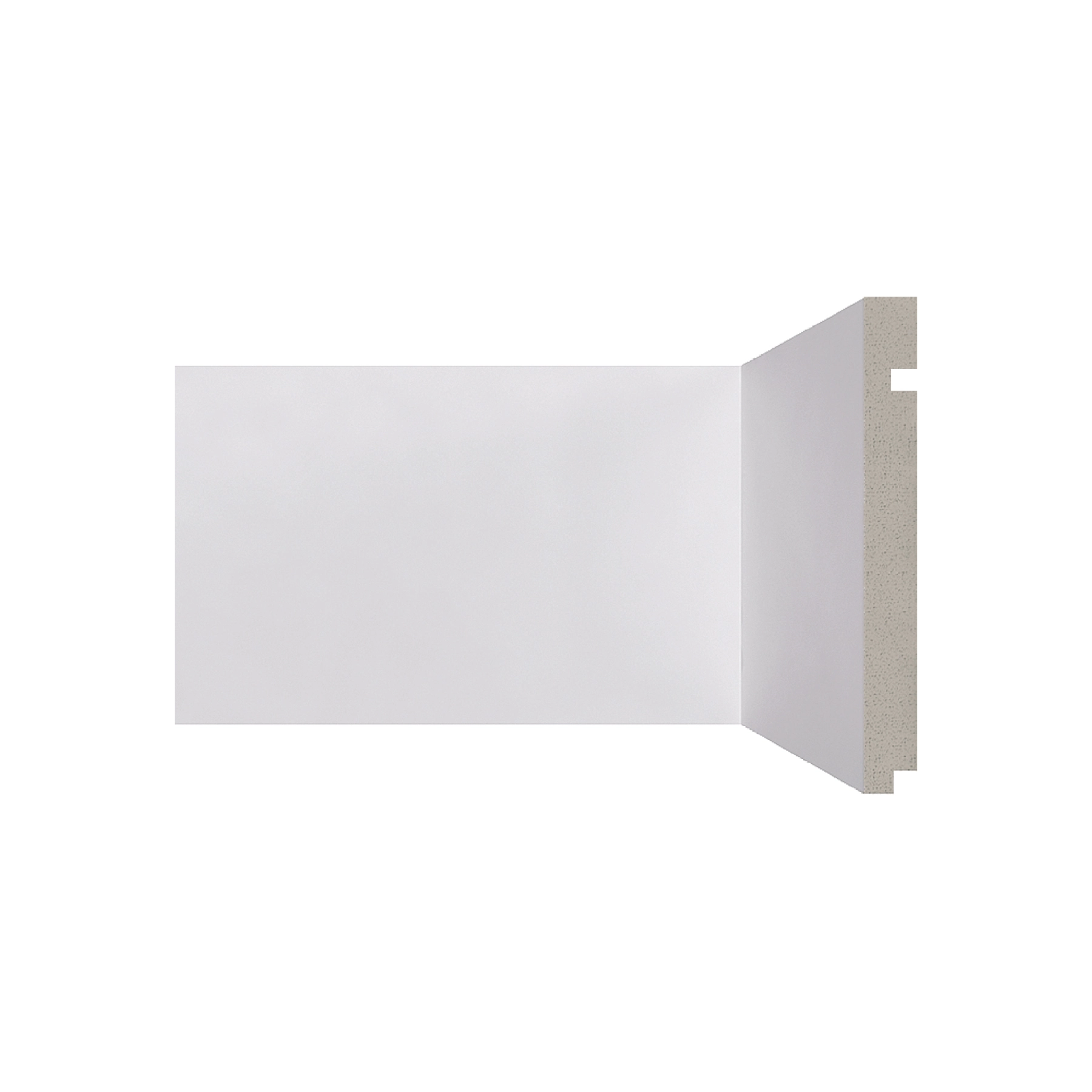 Rodapé de Poliestireno 496 Liso Branco 240x15cm Santa Luzia