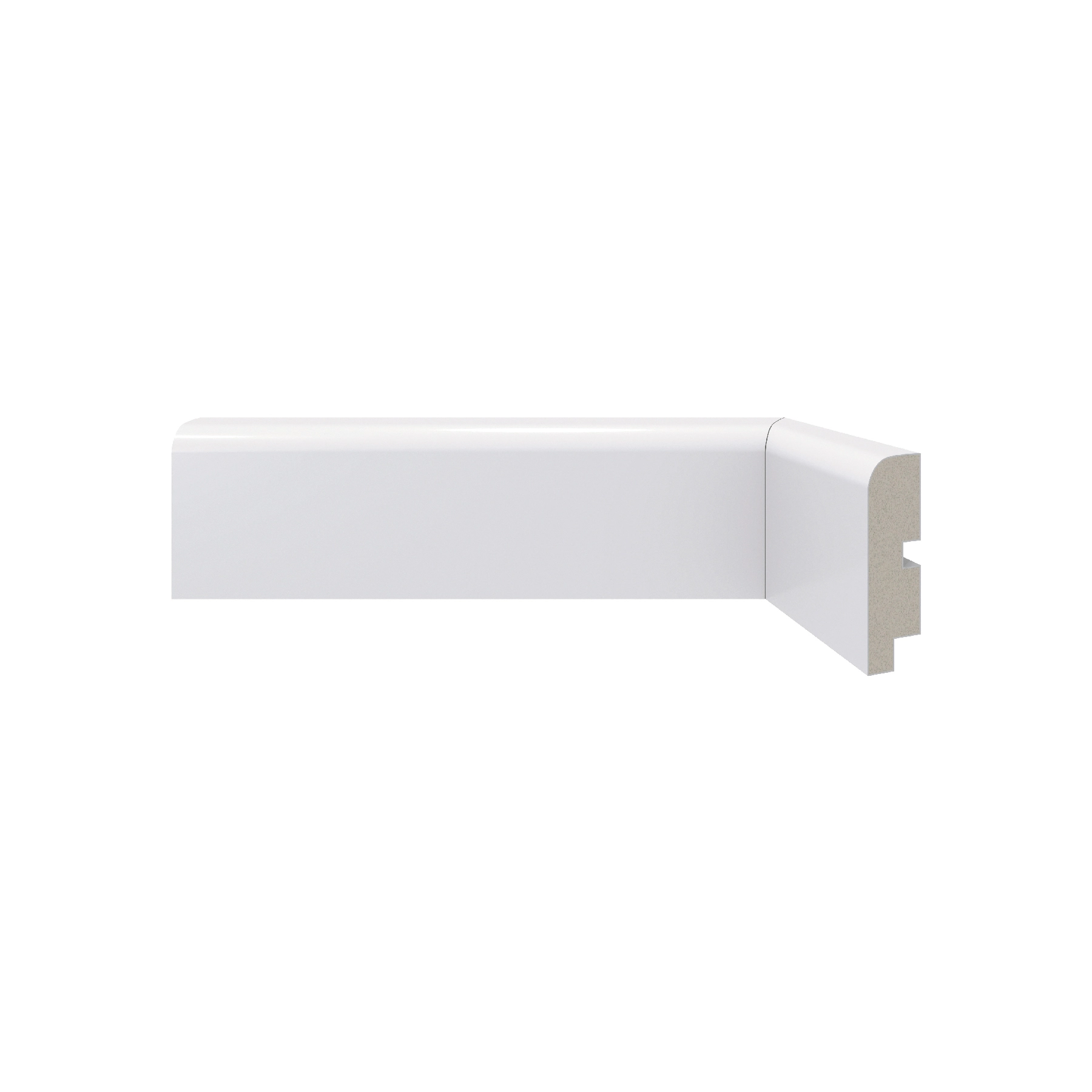 Rodapé de Poliestireno 446 Liso Branco 240x7cm Santa Luzia