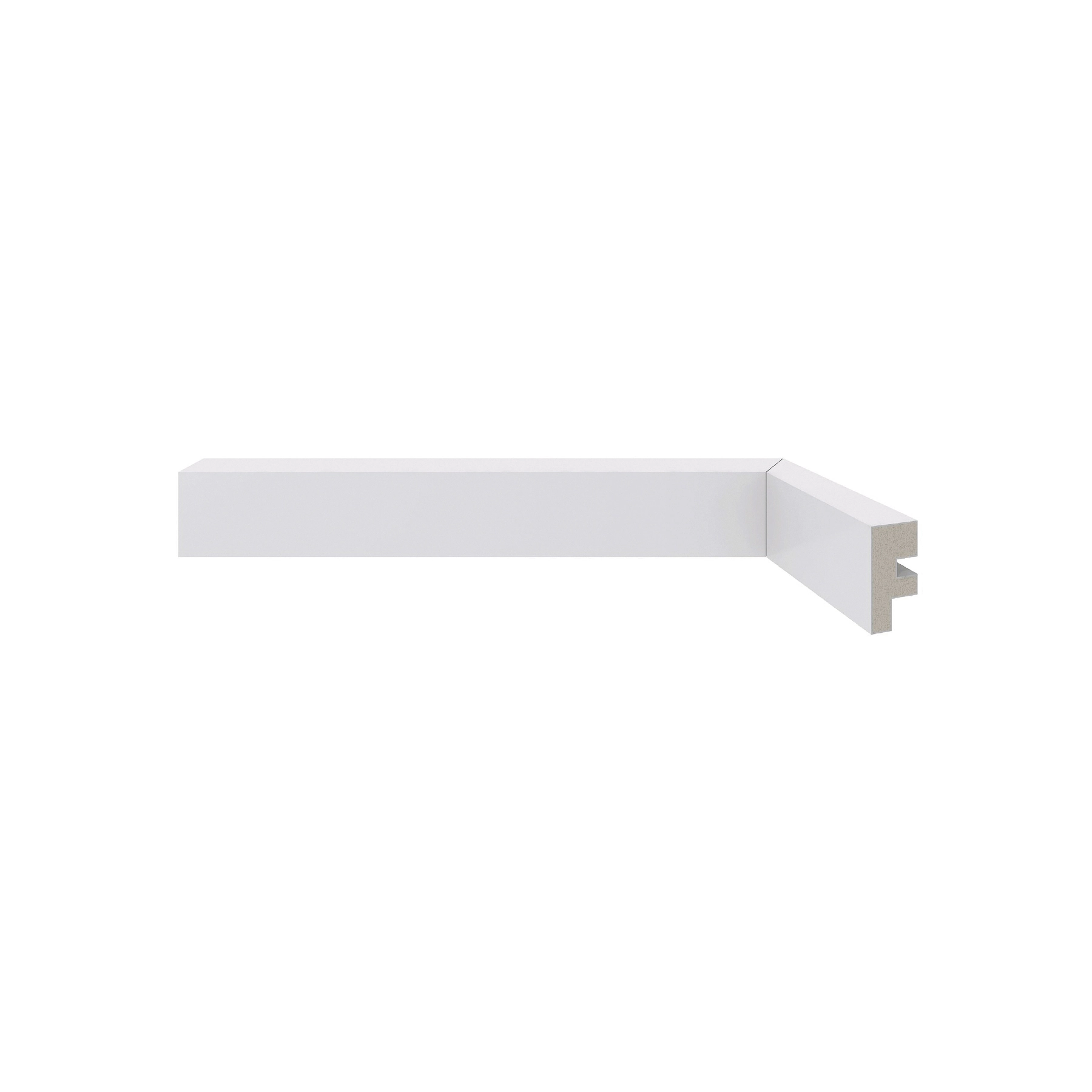 Rodapé de Poliestireno 466 Liso Branco 240x3cm Santa Luzia