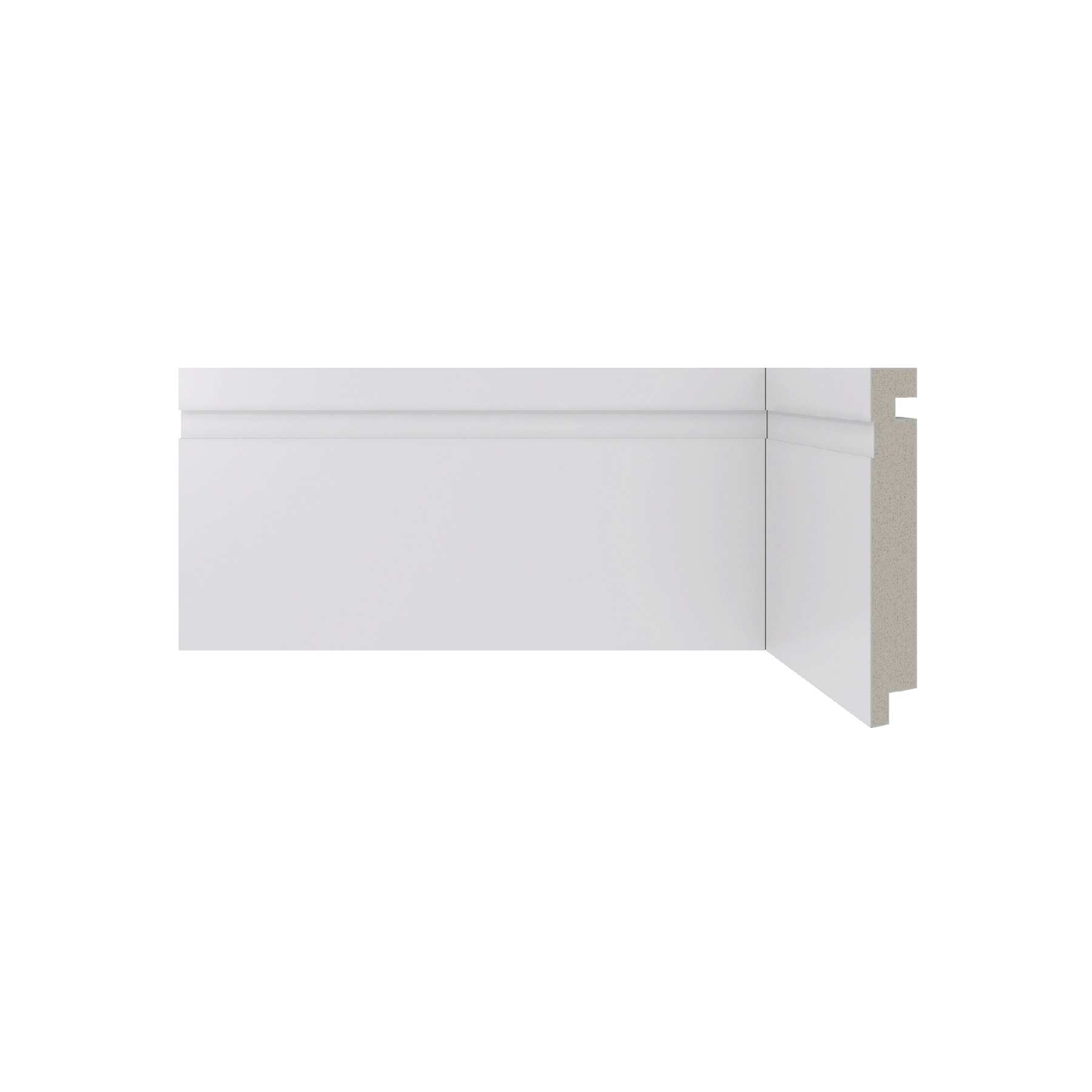 Rodapé em Poliestireno Moderna 457 Branco 10x240cm
